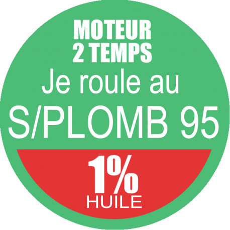 SANS PLOMB 95 - mélange 1 de 5cm - Autocollant(sticker)