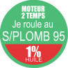 SANS PLOMB 95 - mélange 1 de 5cm - Autocollant(sticker)