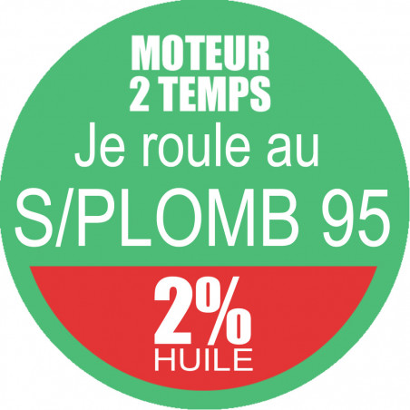 SANS PLOMB 95 - mélange 2 de 5cm - Autocollant(sticker)