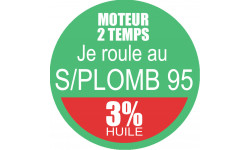 SANS PLOMB 95 - mélange 3 de 5cm - Autocollant(sticker)
