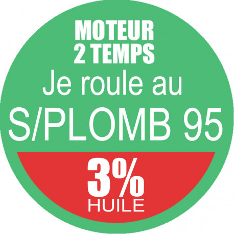 SANS PLOMB 95 - mélange 3 de 5cm - Autocollant(sticker)