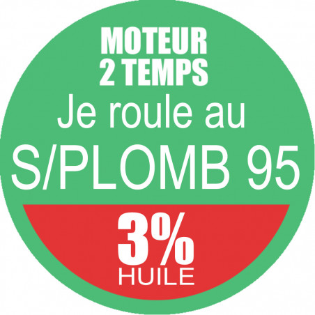 SANS PLOMB 95 - mélange 3 de 5cm - Autocollant(sticker)