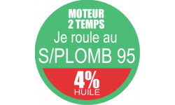 SANS PLOMB 95 - mélange 4 de 5cm - Autocollant(sticker)