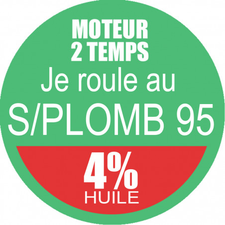 SANS PLOMB 95 - mélange 4 de 5cm - Autocollant(sticker)