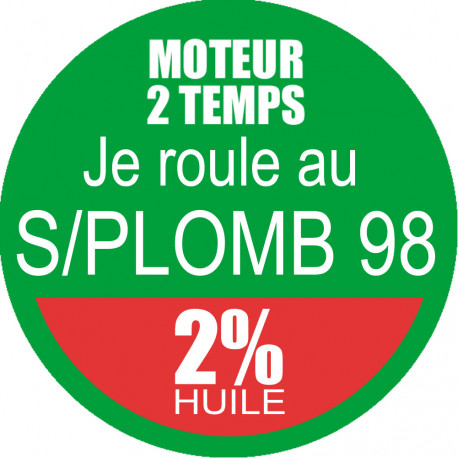 SANS PLOMB 98 - mélange 2 de 10cm - Autocollant(sticker)