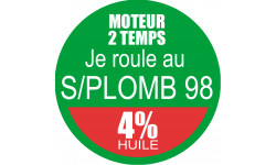 SANS PLOMB 98 - mélange 4 de 10cm - Autocollant(sticker)