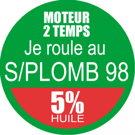 SANS PLOMB 98 - mélange 5 de 15cm - Autocollant(sticker)