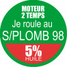 SANS PLOMB 98 - mélange 5 de 20cm - Autocollant(sticker)