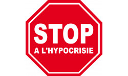 stop à l'hypocrisie - 5x5cm - Autocollant(sticker)