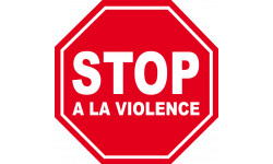 stop à la violence - 5x5cm - Autocollant(sticker)