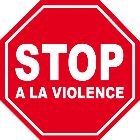 violence STOP - 10x10cm - Autocollant(sticker)