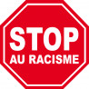 stop au racisme - 5x5cm - Autocollant(sticker)