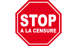 stop à la censure - 5x5cm - Autocollant(sticker)