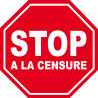 censure STOP - 15x15cm - Autocollant(sticker)