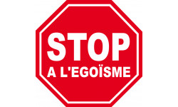 stop à l'égoïsme - 5x5cm - Autocollant(sticker)