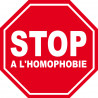 stop à l'homophobie - 15x15cm - Autocollant(sticker)