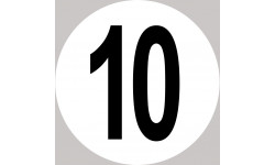 Disque de vitesse 10 - 10cm - Autocollant(sticker)