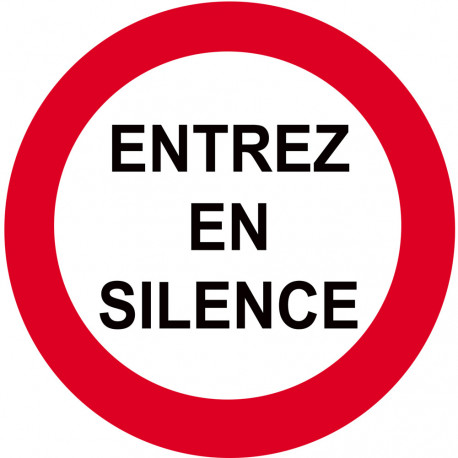 entrez en silence - 20cm - Autocollant(sticker)