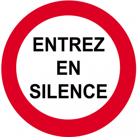 entrez en silence - 20cm - Autocollant(sticker)