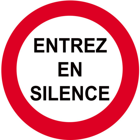 entrez en silence - 15cm - Sticker/autocollant