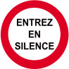 entrez en silence - 15cm - Sticker/autocollant