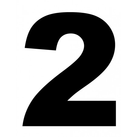 numérotation 2 - 10x7.7cm - Autocollant(sticker)