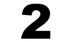 numérotation 2 - 15x11.5cm - Autocollant(sticker)