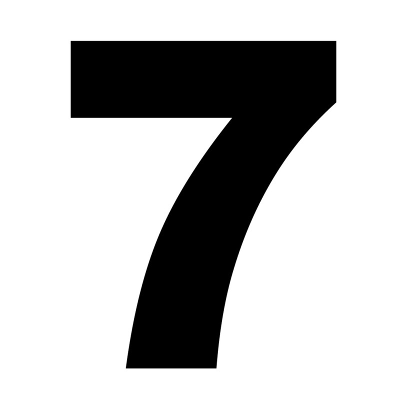 numérotation 7 - 20x14.2cm - Sticker/autocollant