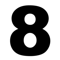 numérotation 8 - 10x7.2cm - Sticker/autocollant