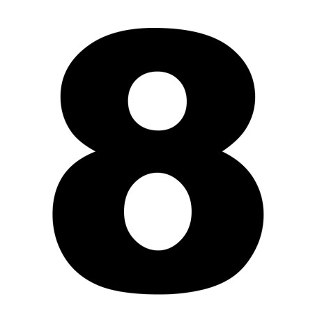 numérotation 8 - 29x21cm - Sticker/autocollant