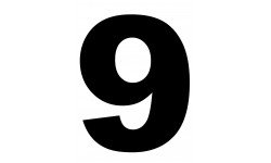 numérotation 9 - 10x7.4cm - Autocollant(sticker)