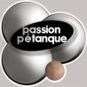 passion pétanque - 15x15cm - Autocollant(sticker)