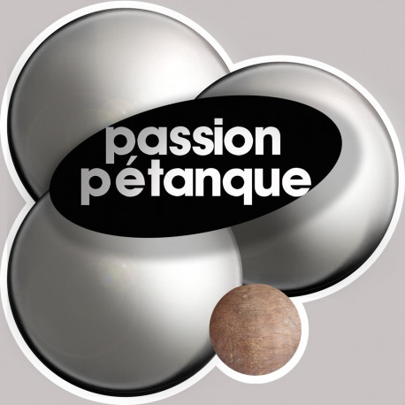 passion pétanque - 20x20cm - Autocollant(sticker)