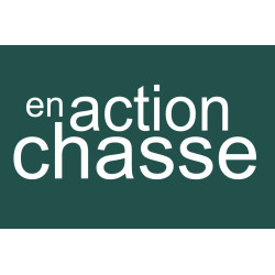 en action de chasse vert - 10x6.5cm - Sticker/autocollant