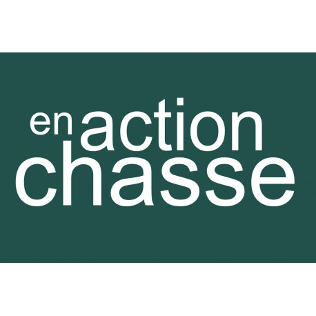 en action de chasse vert - 10x6.5cm - Autocollant(sticker)