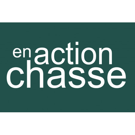 en action de chasse vert - 15x10cm - Autocollant(sticker)