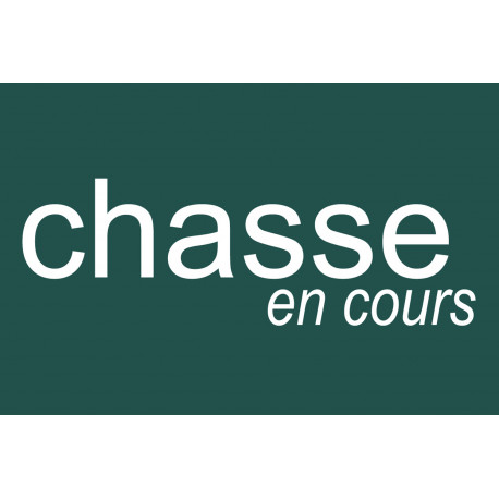 chasse en cours vert - 20x13.3cm - Autocollant(sticker)