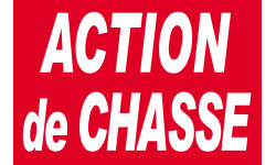 Action de chasse - 30x20cm - Autocollant(sticker)