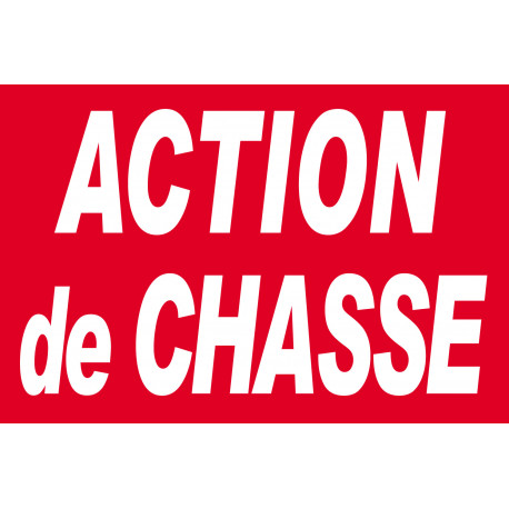 Action de chasse - 30x20cm - Autocollant(sticker)