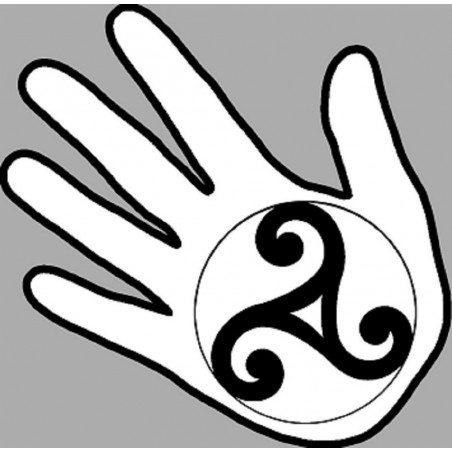 main triskel noir fond blanc - 15x15cm - Autocollant(sticker)