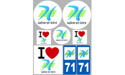 Autocollant (sticker): departement de la Saône et Loire