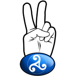 salut de motard celtique (15x7.2cm) - Sticker/autocollant