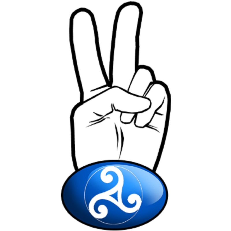 salut de motard celtique (15x7.2cm) - Sticker/autocollant