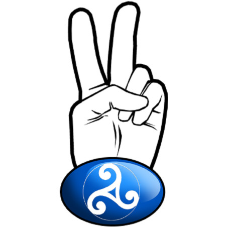 salut de motard celtique (15x7.2cm) - Sticker/autocollant