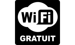 WIFI gratuit - 20cm - Autocollant(sticker)