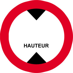 largeur de passage à noter - 20cm - Sticker/autocollant