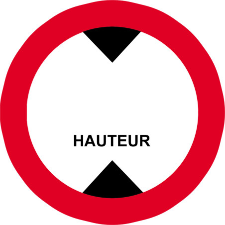 largeur de passage à noter - 20cm - Sticker/autocollant