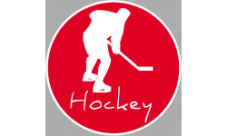 joueur de hockey - 10cm - Autocollant(sticker)