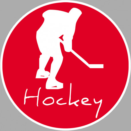 joueur de hockey - 10cm - Autocollant(sticker)