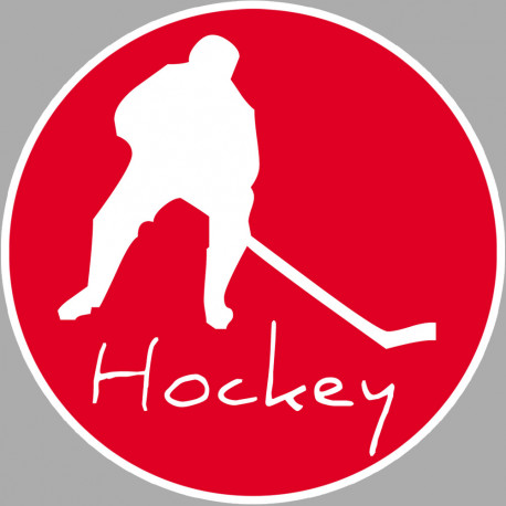 hockey joueur - 10cm - Autocollant(sticker)